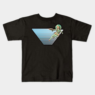 Retro Space Girl Kids T-Shirt